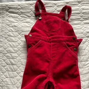 Hanna Andersson Red Corduroy Overalls